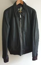 Image of SCHOTT NYC MEN'S LEATHER JACKET - LC STRICKE - BROWN (L) BNWT * RRP £365.00 *