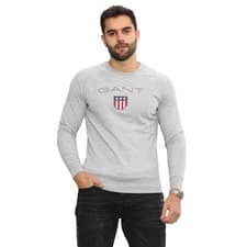 Image of Gant Mens Sweatshirt Casual Crew Neck Designer Pullover Winter Classic Jumper