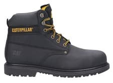 Image of Mens CAT Safety Boots Powerplant Wide Steel Toe Cap Leather Industrial Workwear