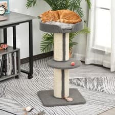 Image of Cat Tower Scratching Posts for Indoor Cats, 91cm Kitten Activity Centre, Cream