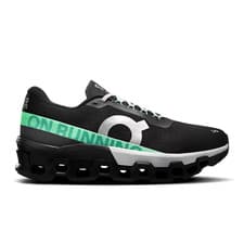 Image of On Running Cloudmonster 2 Comfort Shoes Black /Green