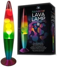 Image of Rainbow Lavaa Lamp 16” Peaceful Motion Wax Liquid Relaxation Light
