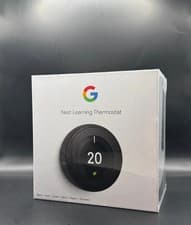 Image of SEALED GOOGLE NEST LEARNING THERMOSTAT 3rd GENERATION BLACK T3029EX - BRAND NEW