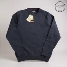 Image of Barbour Tisbury Crew Jumper Men’s Large Navy