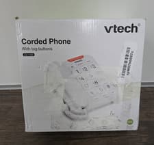 Image of VTech CL1100 Corded Landline House Phone with Big Button, Visual Ring Indicator,
