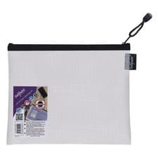 Image of Snopake Mesh Zippa Bag EVA A5 300 Micron Black Storage Office (Pack Of 3)-15838