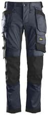 Image of SNICKERS 6241 STRETCH WORK TROUSERS ALLROUNDWORK WITH HOLSTER POCKETS NAVY BLUE
