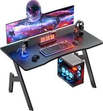 Image of 80/100/120/140cm Gaming Desk, Ergonomic Computer Desk, Gaming Table, Black