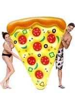 Image of Giant Inflatable Pizza Slice Pool Float Summer Raft Float Lounger 1.8m x 1.5m