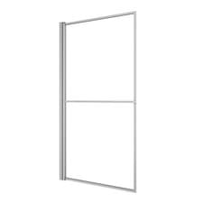 Image of GoodHome Ezili Clear Glass Bath Screen Chrome Effect Frame 850x1400mm Straight