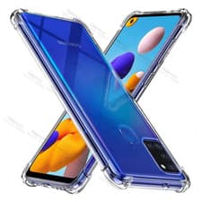 Image of For Samsung Galaxy A21s | Crystal Clear Case Hybrid Corner Protection Cover