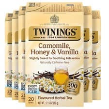 Image of Twinings Camomile, Honey & Vanilla Herbal Tea 20 Count (Pack of 6) 