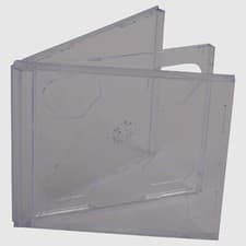 Image of 5 X Double CD Jewel Case Clear Tray- 10.4 mm Spine Plastic Cases for 2 Discs