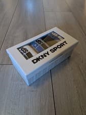 Image of DKNY Sport Men's Ankle Socks 3-Pack Black/White/Grey, UK 7-11