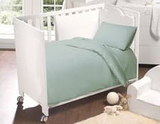 Image of JUNIOR TODDLER COT BED COTTON SHEET SET - FITTED, FLAT AND PILLOWCASE