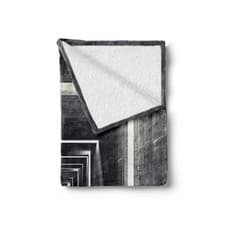 Image of Dark Grey Soft Flannel Fleece Throw Blanket Tunnel Perspective
