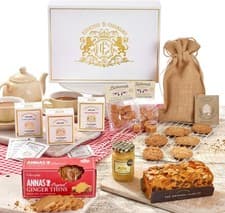Image of Edmond & Charles Luxury Afternoon Tea Hamper for 2 | Gift Box with Teas, Clotte