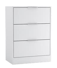 Image of 60/80cm Chest of 3 Drawers Compact Storage Bedside Cabinet Bedroom Furniture