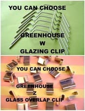 Image of Greenhouse Glazing Glass Clips W + Z or Mixed Pack Spring Wire Glass Fixing Clip