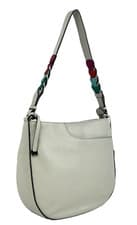 Image of Radley London Pockets Medium Shoulder Bag Off White Pale Grey Leather RRP 199