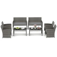 Image of 4 Piece Patio Conversation Set with Seat Cushions