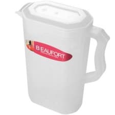 Image of Fridge Jug Plastic Storage Water Milk Juice Container & Lid - 2L Beaufort