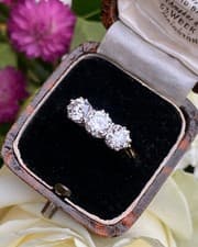 Image of Three Stone Brilliant Cut Diamond Ring 1.60ct 18ct Yellow Gold