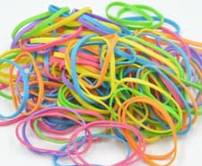 Image of 500pk Strong Elastic Rubber Bands Assorted Colours Sizes Home, School and Office