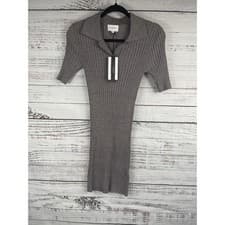 Image of Who What Wear Dress Women's Size S Purple Melange Collared Ribbed Knit Polo NWT