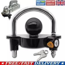 Image of High Security Hitch Lock Caravan Trailer Hitch Coupling Tow Ball Lock Universal