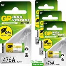 Image of 4 x GP 4LR44 6V Alkaline Batteries 476A A544 PX28A L1325