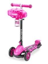 Image of Pink Bubble Go Scooter for Kids 3+ 3-Wheel Stability Adjustable Stem
