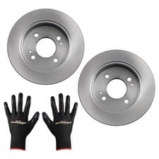 Image of Brake Discs Rear Left Right for Hyundai i10 Kia Picanto I II III 5841107500