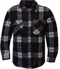 Image of Mens Fleece Padded Lumberjack Shirt Jacket Fur Lined Sherpa Winter Warmer M-5XL
