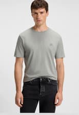 Image of Hugo Boss Men's Logo Patch Patch Tee in Grey MSRP$89 Preppy Style