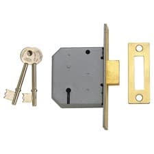 Image of UNION 2177 3 Lever Mortice Deadlock Satin Chrome 77.5mm 3in Box