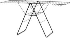 Image of Brabantia HangOn Laundry Drying Rack (25m / Matt Black) Compact, Foldaway, Adju