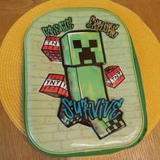 Image of New Children's Minecraft Backpack adjustable shoulder straps 3D design 