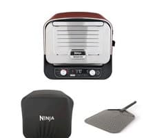 Image of Ninja Woodfire Electric Outdoor Oven + Cover + Pizza Peel Bundle - NEW [OO101UK]