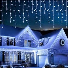 Image of EcoNour Icicle LED Christmas Lights 2000 Led Cool White