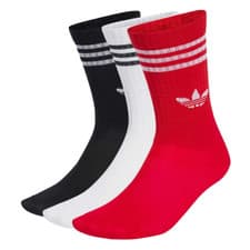 Image of Adidas Kids Crew Socks 3 Pack Soft Cotton Blend Cream White Pink Unisex