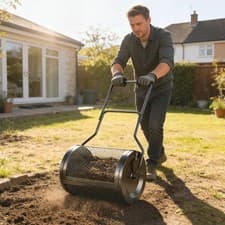 Image of Compost Spreader, 20" Peat Moss Spreader with Detachable U-Shaped Handle