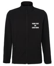 Image of Personalised Printed Pro RTX 2-Layer Softshell Text Logo Unisex Workwear Jacket