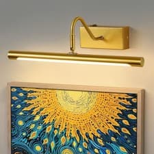 Image of LED Gold Wall Light Swivel Head Picture Light 8W 3000K - 40cm