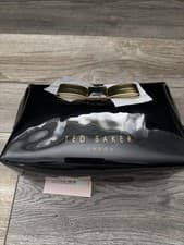 Image of Ted Baker Women's Large Wash Bag Black With Gold Now Brand New With Tags