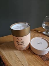 Image of Aery Happy Space Candle Pure Soy 200g Rose Geranium & Amber 45 Hrs Burning *NEW*
