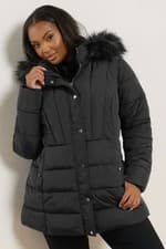 Image of Yours Curve Women's Plus Size Short Puffer Coat