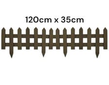 Image of 2pcs Garden fence, Garden Wooden Short Fence,Tree Fence, 60.5 x 34.5cm