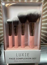 Image of Luxie Rose Gold Face Complexion 4PC Makeup Brush Set
