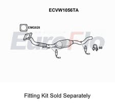 Image of Catalytic Converter Cat Fits Skoda Octavia VW Bora Golf EuroFlo ECVW1056TA